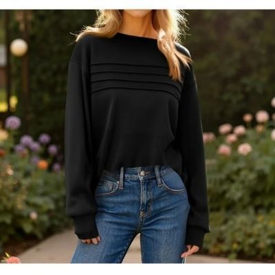 🔥LAST DAY 45% OFF✨Women’s Crew Neck Lounge Set - Soft Cotton Top & Drawstring Pants (50+ Reviews)